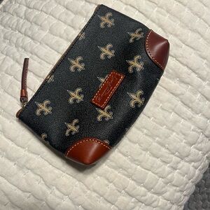 Dooney & Bourke Black and Brown Small Cosmetic Bag